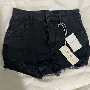 Forever 21 black jean shorts